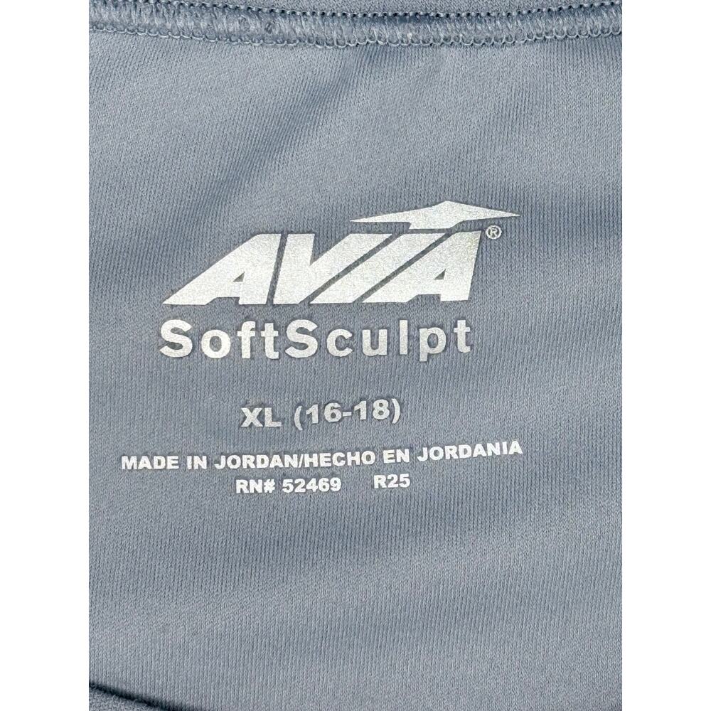 Avia SoftSculpt Womens XL Moonstone Blue Gray Long Sleeve Top Thumbholes - Picture 3 of 9